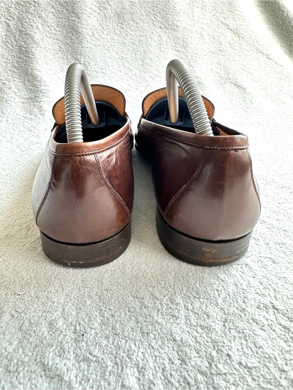 Salvatore Ferragamo Men’s Brown Leather Penny Loafers SZ 8 - Picture 7 of 10